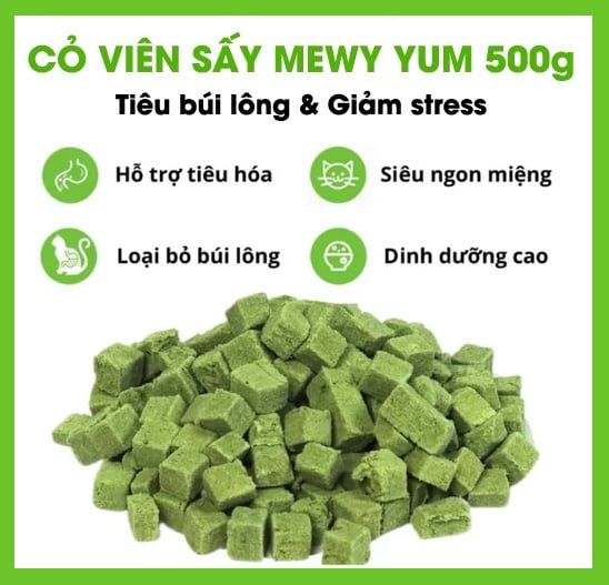 Cỏ gà viên Catnip sấy thăng hoa tiêu búi lông giảm stress