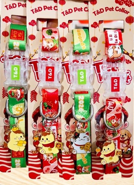 Vòng cổ Tết cho thú cưng 1cm
