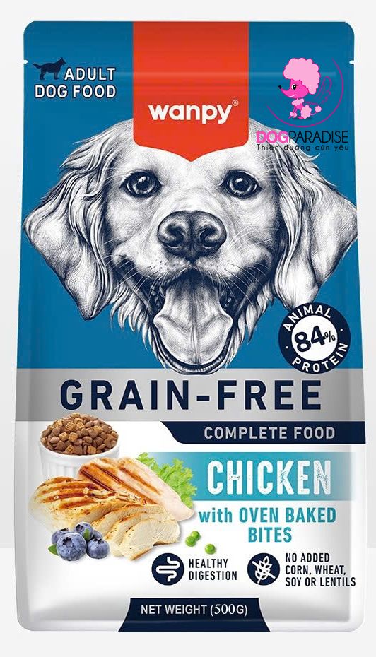 Hạt không ngũ cốc Wanpy mix vị thịt nướng dành cho chó 500g DFC-02