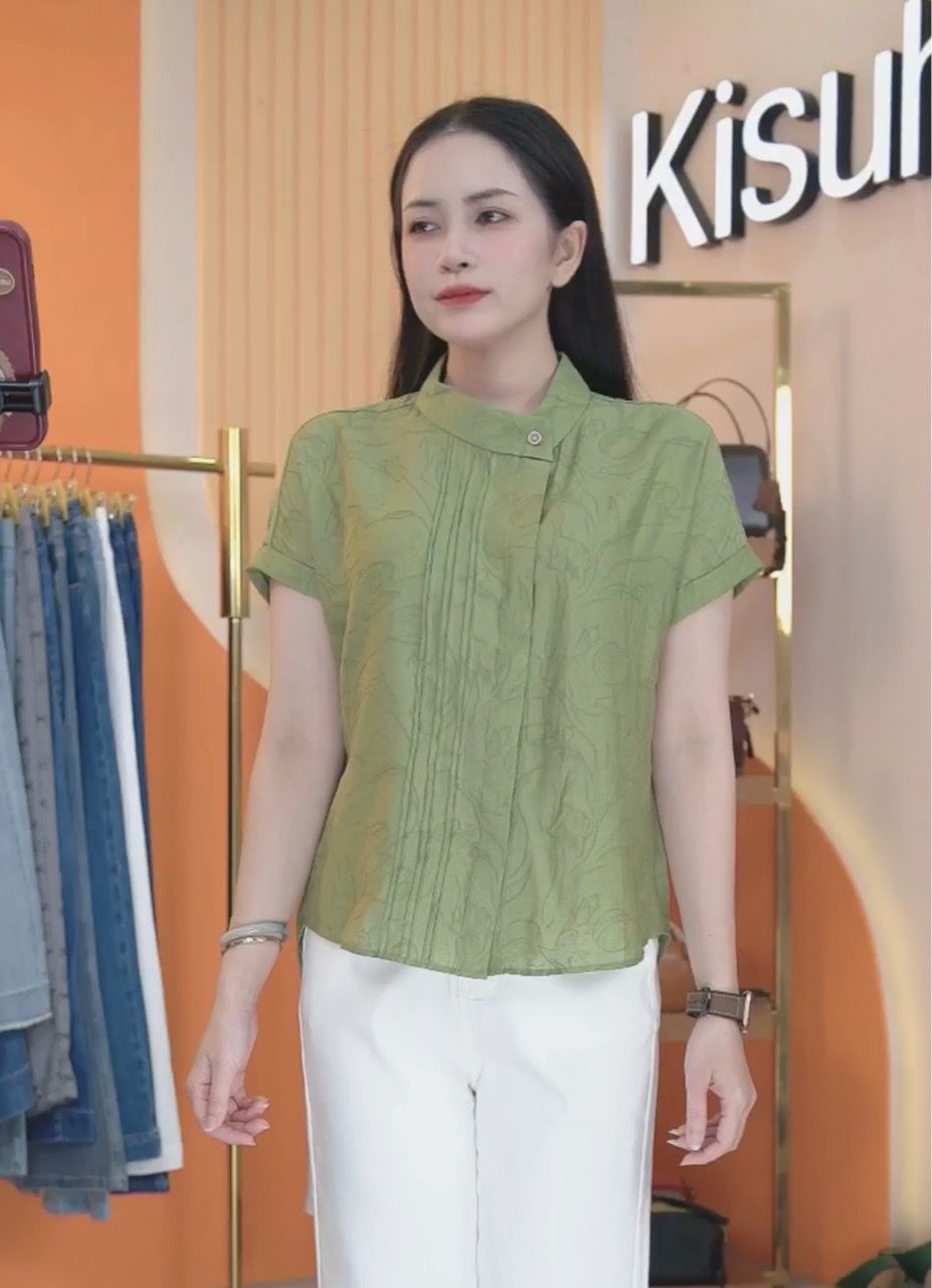  A717- Áo Sơ Mi Họa Tiết Hoa Tulip 