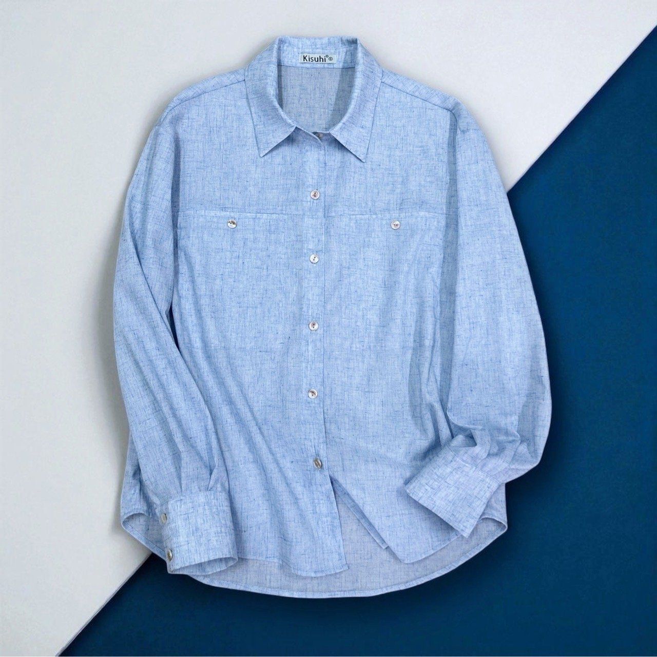  A716-Áo Sơ Mi Linen Tencel Tay Dài 