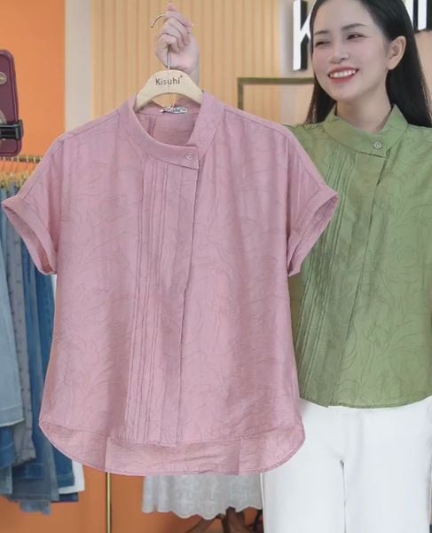  A717- Áo Sơ Mi Họa Tiết Hoa Tulip 