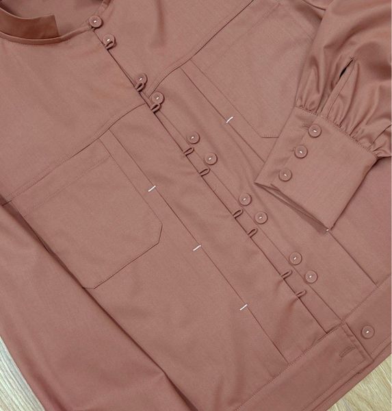  A730-Áo Sơ mi Khoác Ngắn Cổ Đứng 