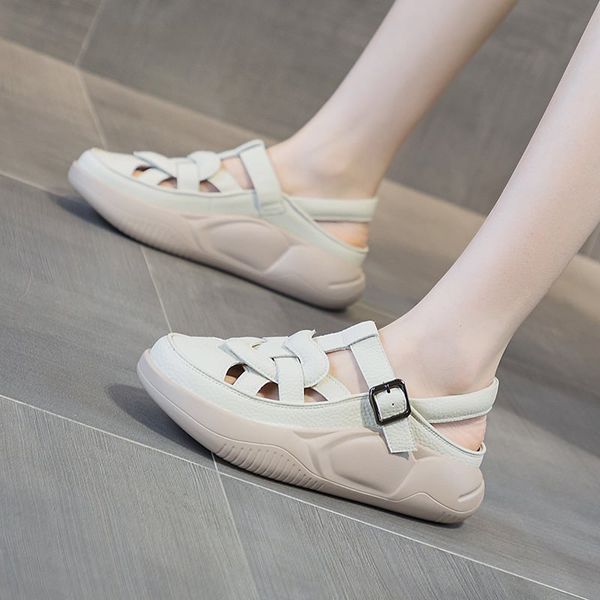  G194-Giày Sandal Da Thật Trái Tim Êm Thoáng 