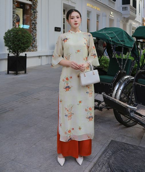  AD07-Áo Dài Tứ Hoa 