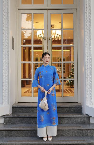  AD07-Áo Dài Tứ Hoa 