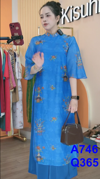  AD07-Áo Dài Tứ Hoa 