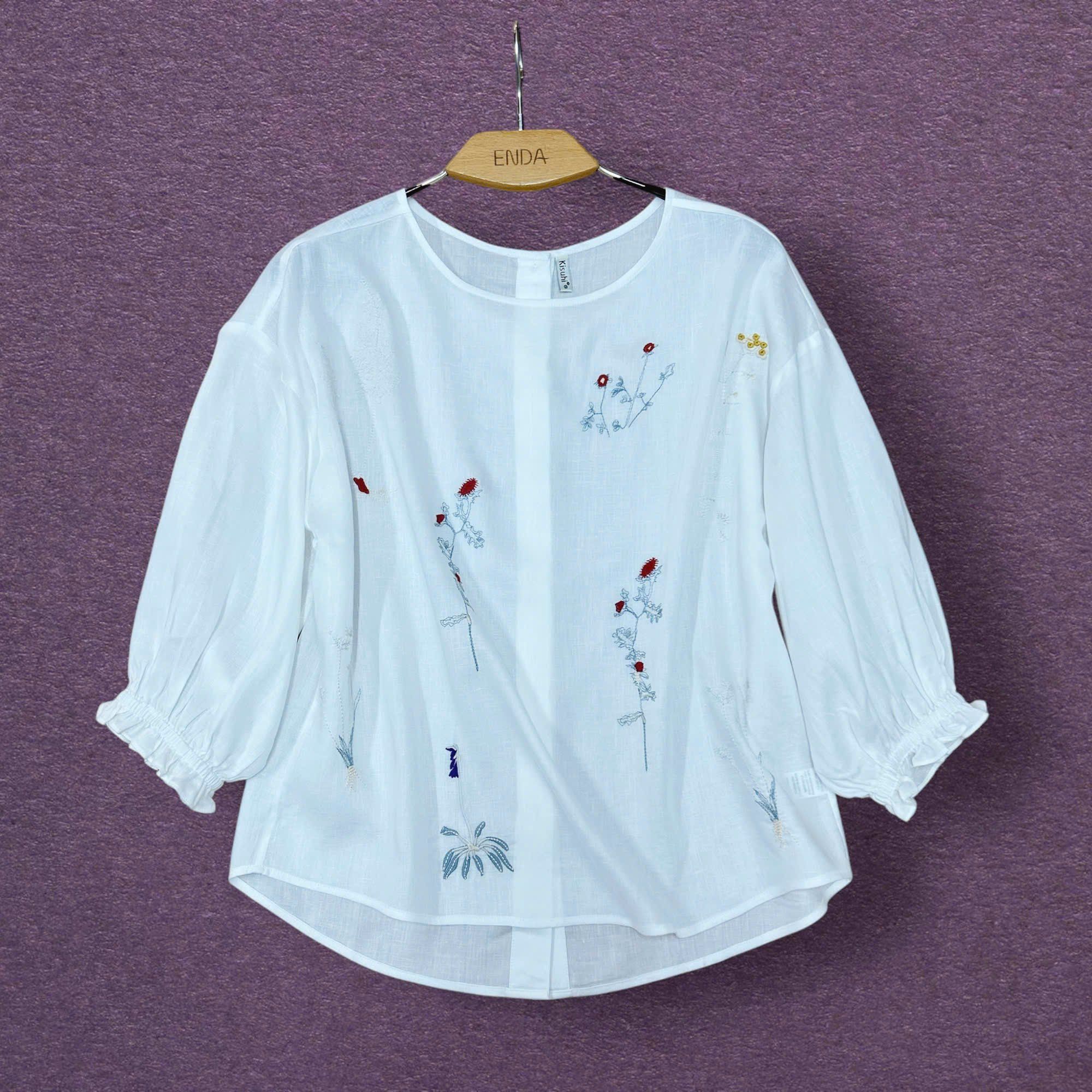  A332- Áo lụa Tencel Thêu Hoa 