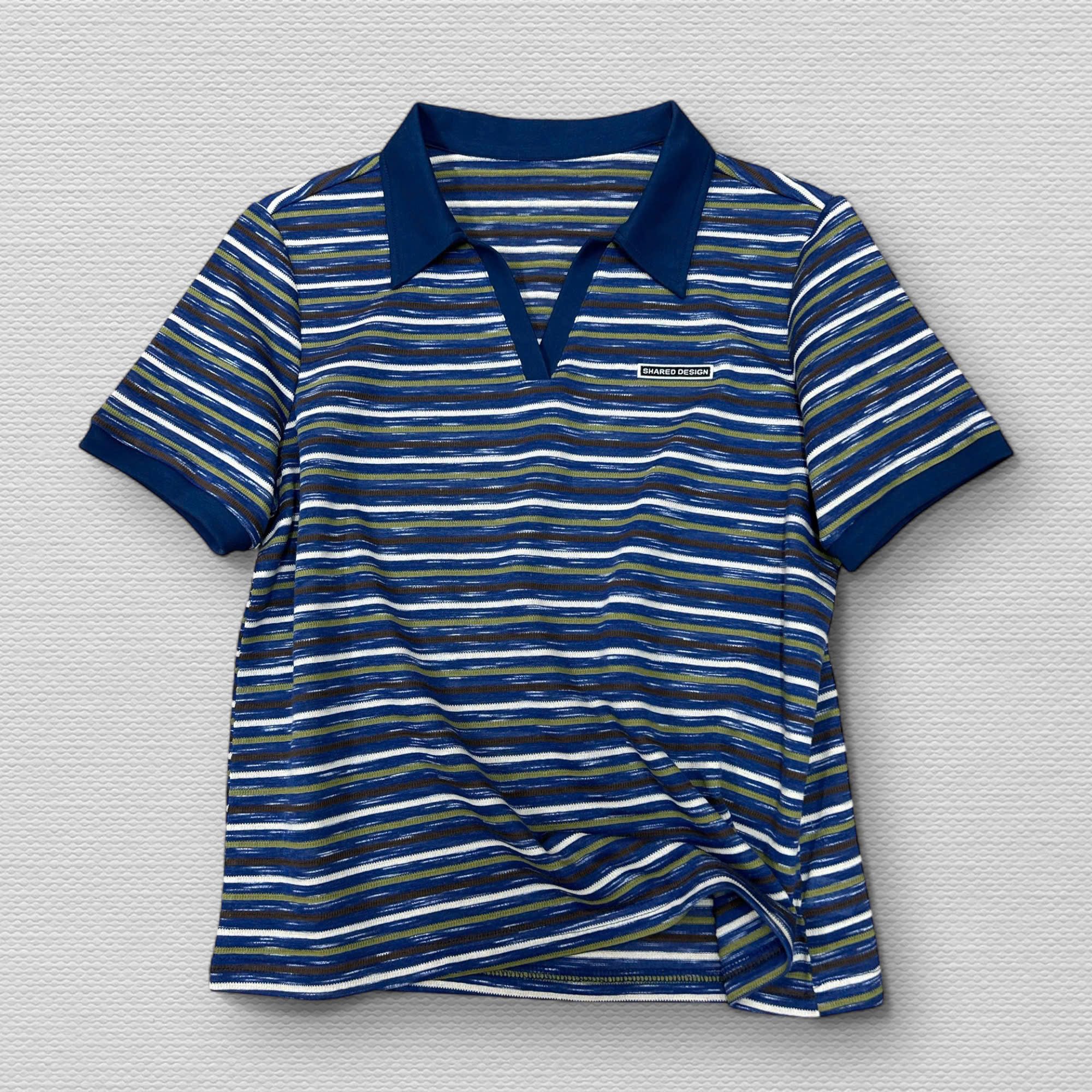  AT40-Áo Thun Sọc Cổ V 