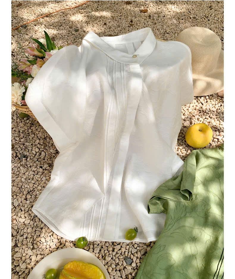  A717- Áo Sơ Mi Họa Tiết Hoa Tulip 