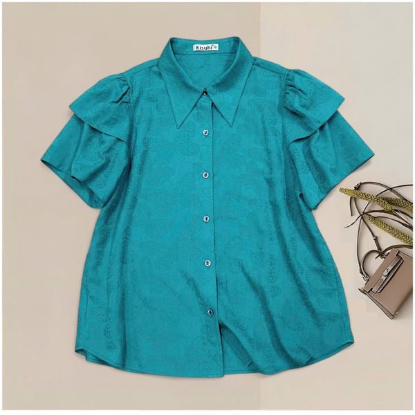  A736-Áo Sơ Mi  Tencel  jacquard Họa Tiết 