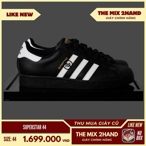 Adidas Superstar 'Core Black White' - Size 44
