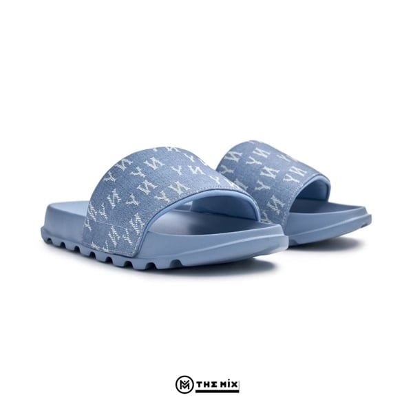 MLB Mounder Denim Monogram Slide NY Blue