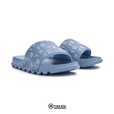 MLB Mounder Denim Monogram Slide NY Blue