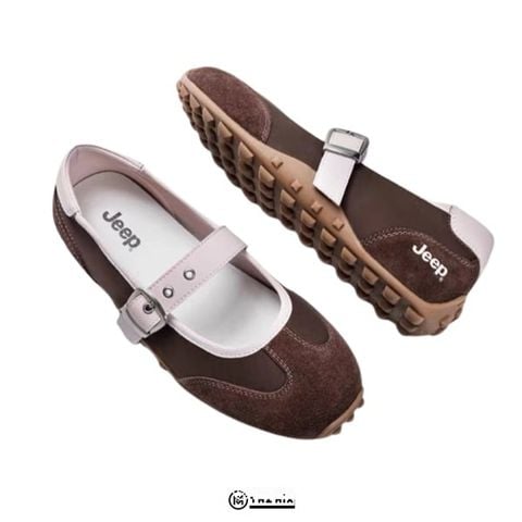 Jeep Mary Jane Dark Brown Pink