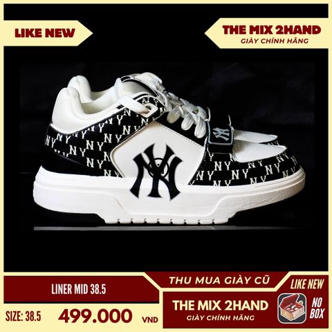 MLB Chuky Liner Mid Monogram Đen - Size 38.5