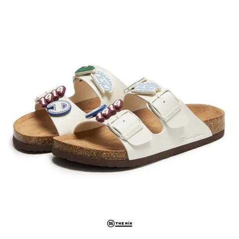 Dép Champion Birkenstock Slides Trắng