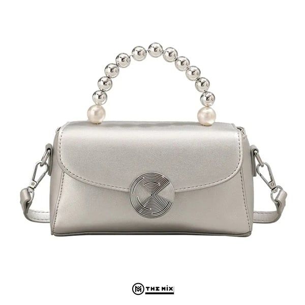 Túi Jual Aroana Bag Chain Tròn - Bạc Metalic