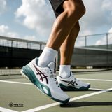 Asics Gel Resolution X White/Dark Aubergine - ảnh 6
