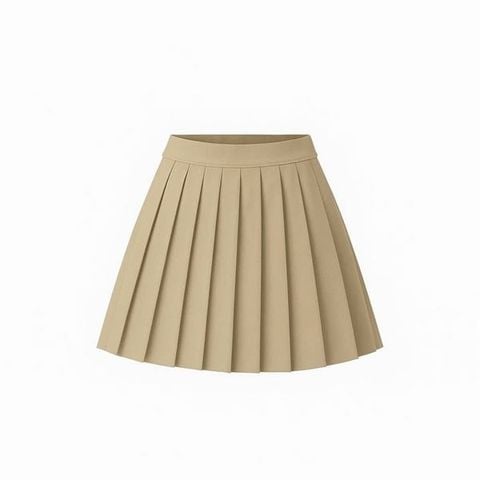 Váy Thể Thao Xếp Ly Pleated Skirt - Kaki Kem