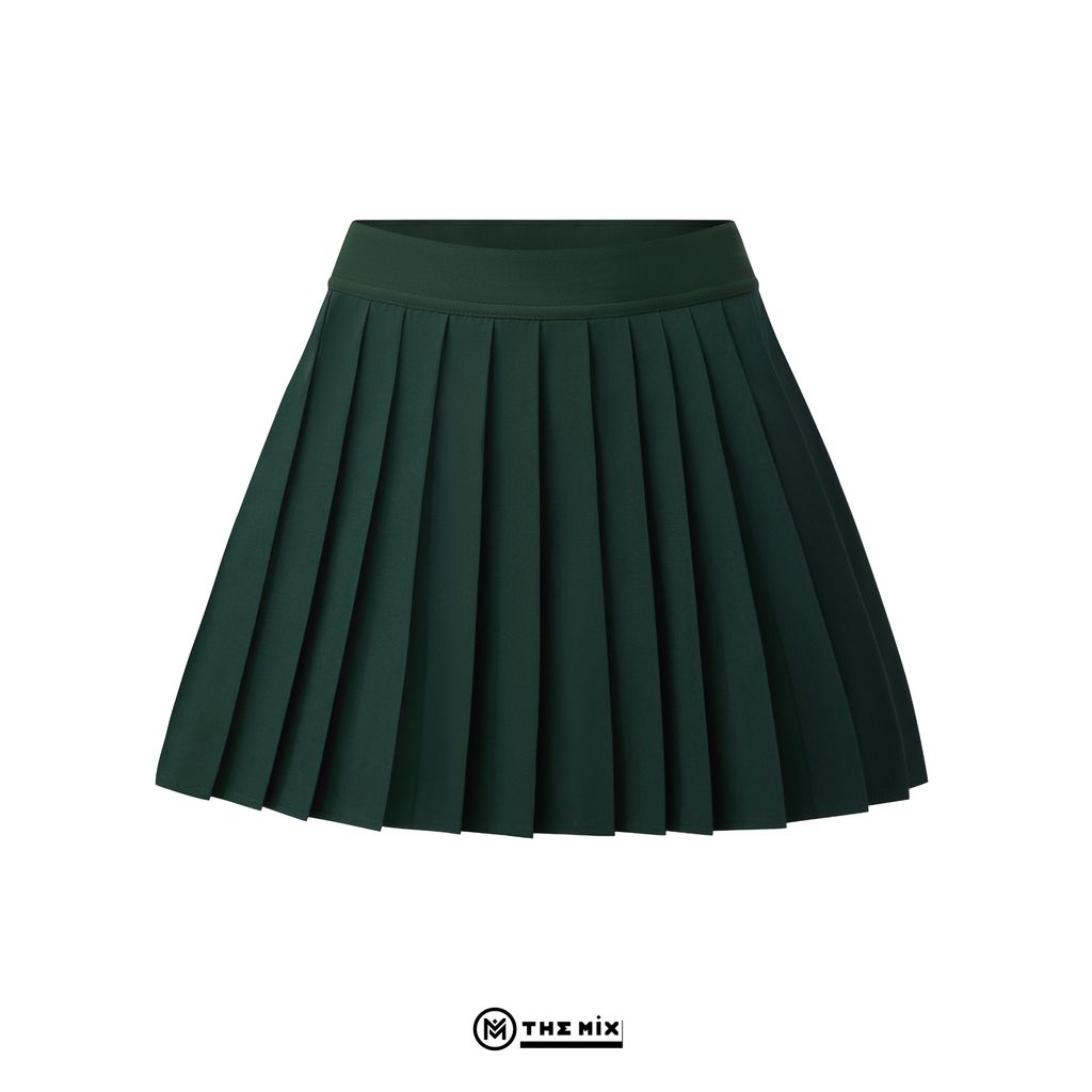 Chân Váy Pleated Skirt Xếp Ly Nhỏ - Xanh Lá