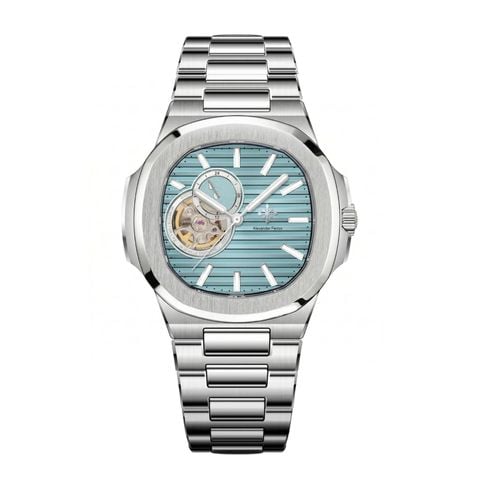 Đồng Hồ 6012S/13 Open Heart Light Blue Silver 42.5mm - Alexander Ferros