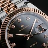 Đồng Hồ AF 8132D/01 - 40mm - Black Sunburst Dial Fluted Silver Gold - ảnh 4