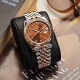Đồng Hồ AF 8132D/08 - 40mm Choco Sunburst Dial Fluted Silver Gold - ảnh 2