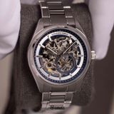 Đồng Hồ AF 9262S/05 - 40mm White Navy Automatic Skeleton - ảnh 4