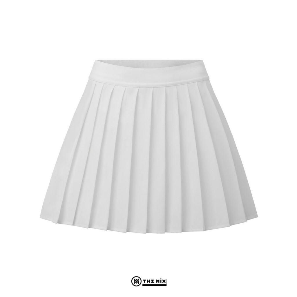 Chân Váy Pleated Skirt Xếp Ly Nhỏ - Trắng