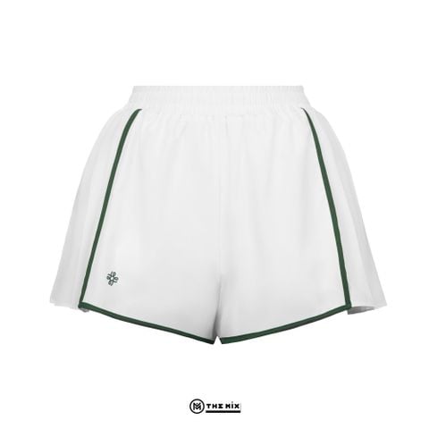Quần thể thao nữ Tennis Short - Trắng Xanh
