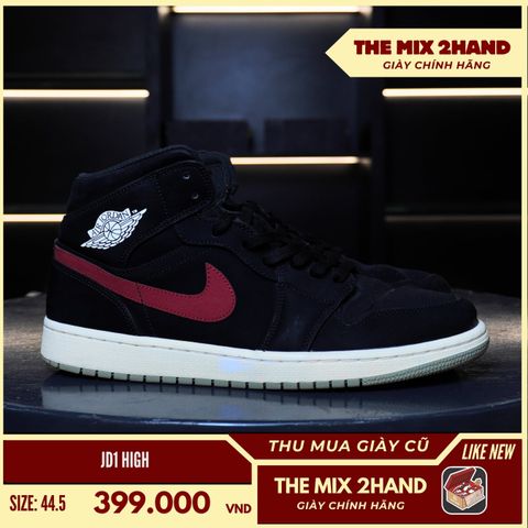 Nike Air Jordan 1 Mid 'Multicolor Swoosh Black' - Size 44.5