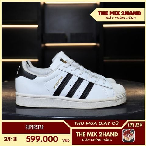 Adidas Superstar White Gold - Size 38