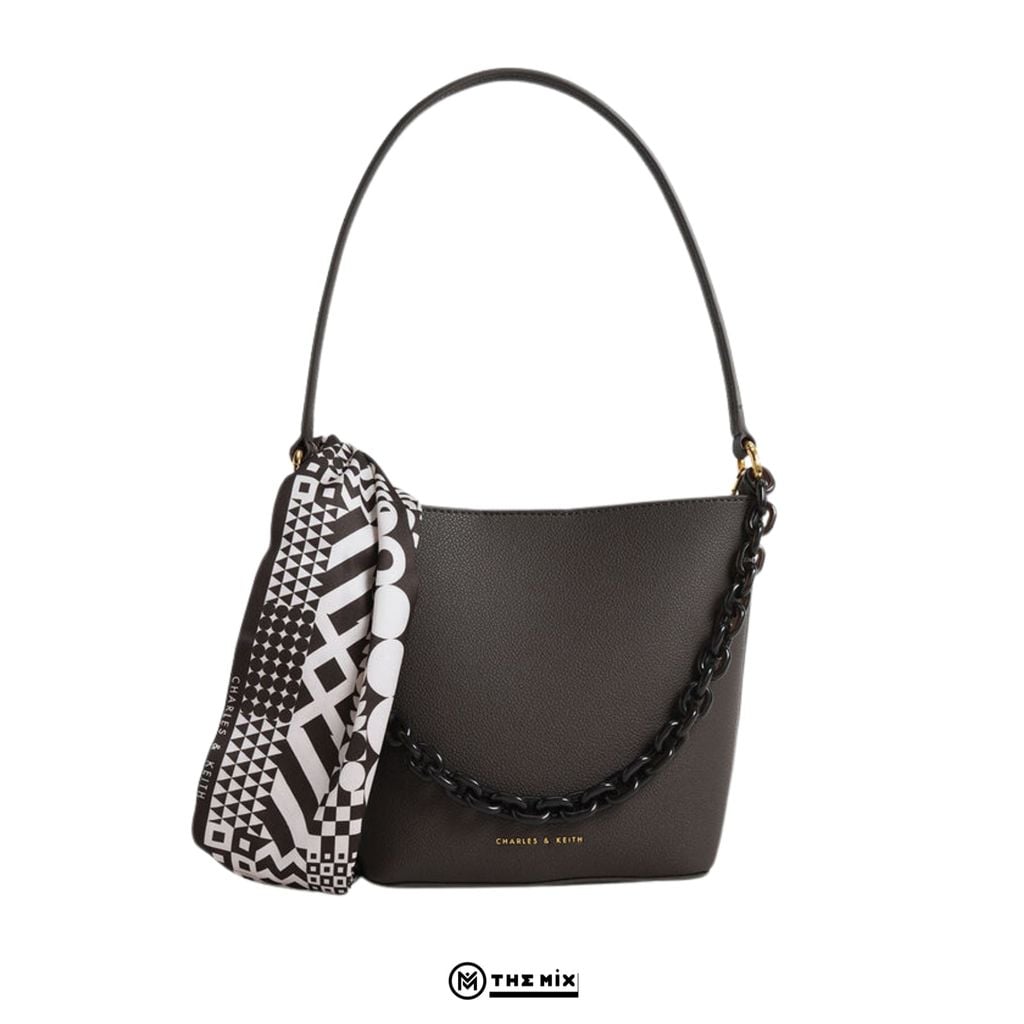 Túi Charlis and Keith Alcott Scarf Bucket Dark - Moss