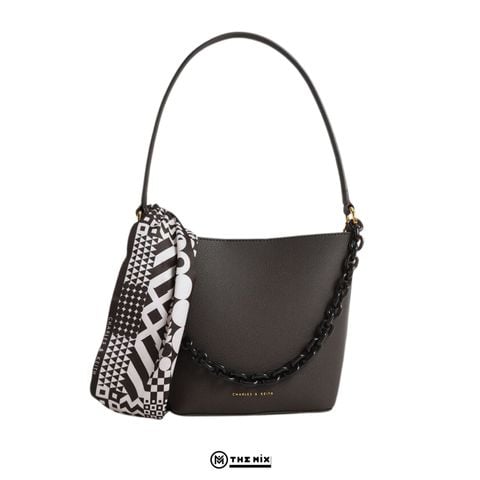 Túi Charlis and Keith Alcott Scarf Bucket Dark - Moss