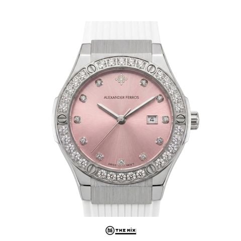 Đồng Hồ AF 2251FS-18 - 33mm Automatic Pink Dial Gem-set