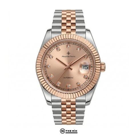 Đồng Hồ AF 8132D/15 - 40mm Light Sunburst Dial Fluted Silver Gold