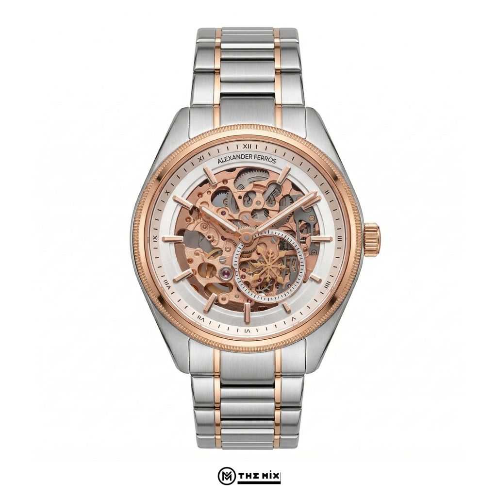 Đồng Hồ AF 9262D/02 - 40mm - White Gold Automatic Skeleton