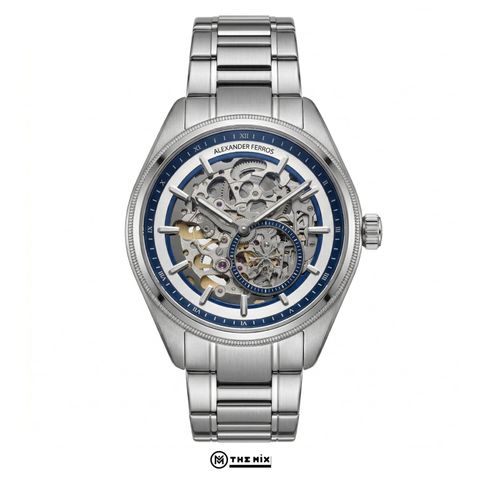 Đồng Hồ AF 9262S/05 - 40mm White Navy Automatic Skeleton