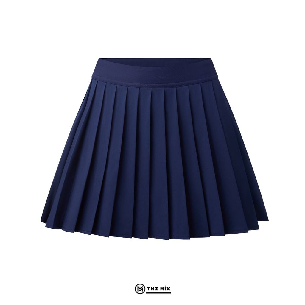 Chân Váy Pleated Skirt Xếp Ly Nhỏ - Xanh Navy