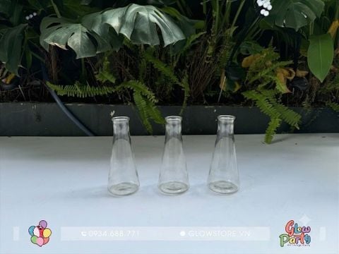  Bộ 3 bình cắm hoa - thủy tinh - tam giác cao 