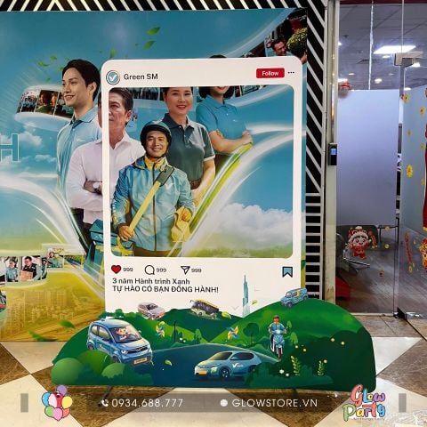 sự kiện Green SM với photobooth khung mạng xã hội, khung check in mạng xã hội 