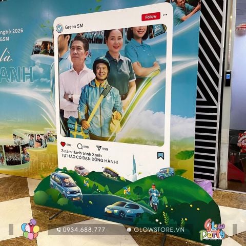 sự kiện Green SM với photobooth khung mạng xã hội, chụp ảnh sinh nhật công ty 