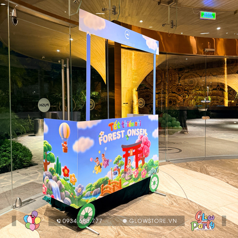 Mô hình xe kem trang trí sự kiện bất động sản Onsen Retreat Long An kích thước 1m5 x 2m2 