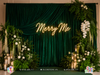 Rèm Background Vải Nhung Xanh Két