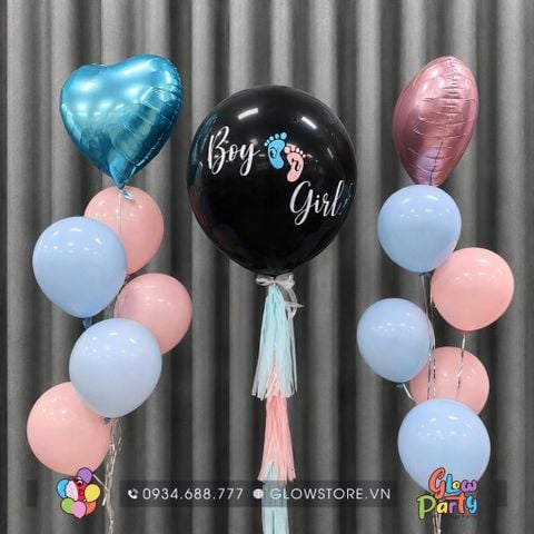 Combo Bóng bay Jumbo đoán giới tính bé - tiệc tiết lộ giới tính/công bố giới tính (Gender Reveal Party)