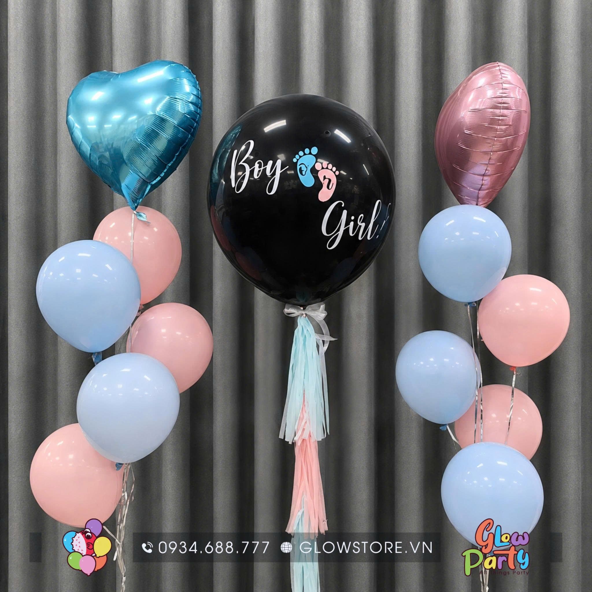 Combo set Bóng bay Jumbo đoán giới tính bé
