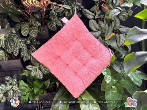 đệm ngồi bệt nệm lông lót chần bông 4 màu pastel hồng kem xanh trắng trang trí tiệc sinh nhật picnic ngoài trời giá rẻ 