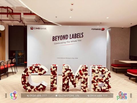 Trang Trí Backdrop và mô hình Chữ 3D Hoa lụa