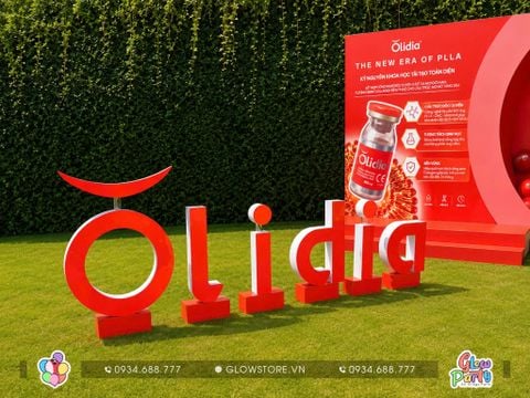 Chữ mô hình khối 3D - Trang trí sự kiện doanh nghiệp nhãn hàng Olidia tạo Chloe Gallery 